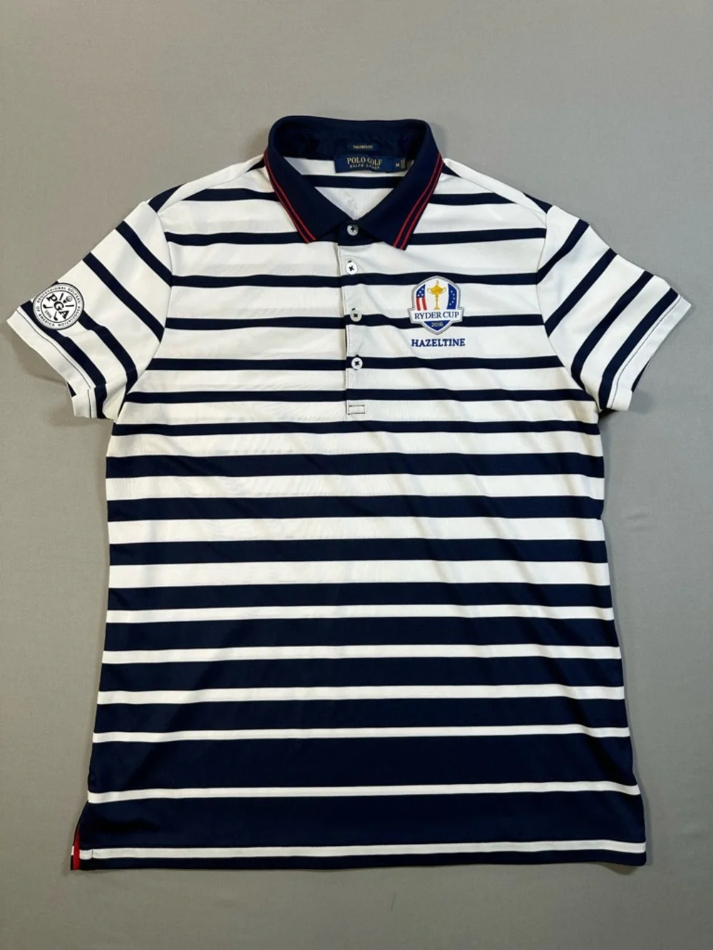 Polo Ralph Lauren 2016 Ryder Cup Hazeltine Striped Short Sleeve Shirt - Mens Med